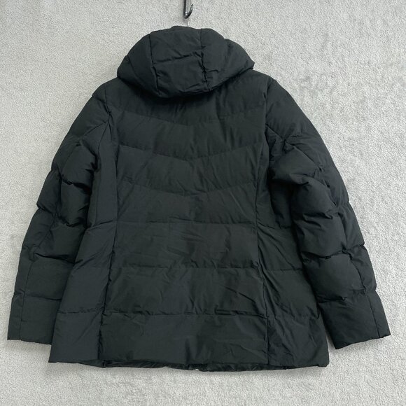 NWOT 32 Degrees Women's L Puffer Jacket Polyester Hooded Black Full Zip - Picture 5 of 11